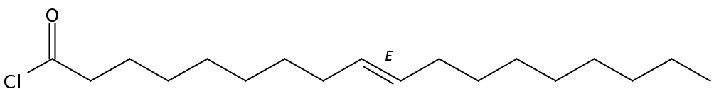Structural formula of 9(E)-Octadecenoyl chloride