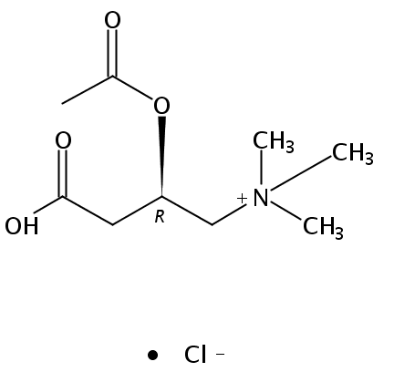 Structural formula of Acetyl-L-Carnitine HCl salt