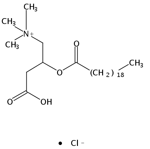 Structural formula of Eicosanoyl-L-Carnitine HCl salt