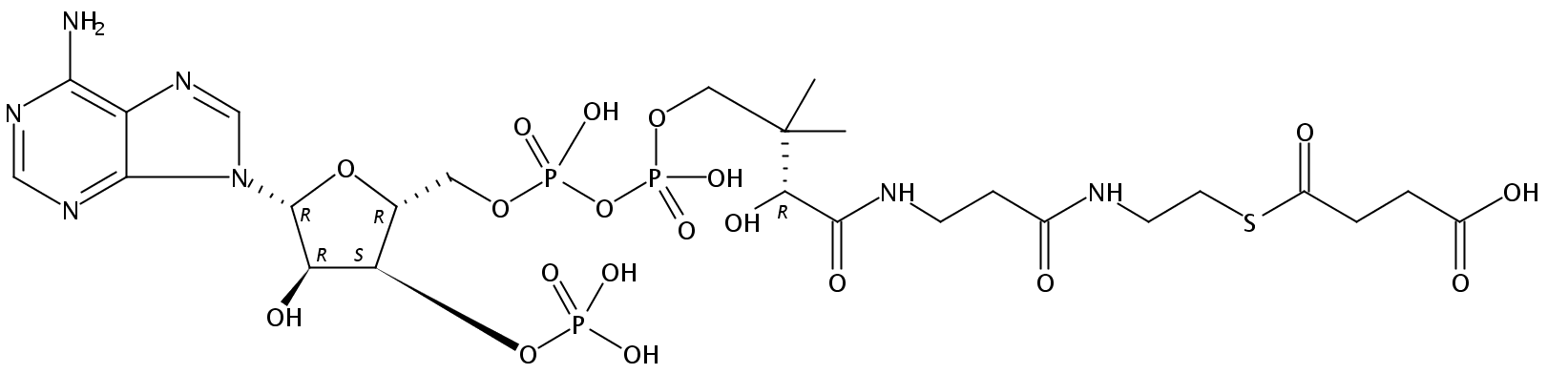Structural formula of Succinyl CoA Li salt