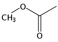 Structural formula of Methyl Acetate