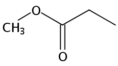 Structural formula of Methyl Propionate