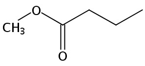 Structural formula of Methyl Butyrate