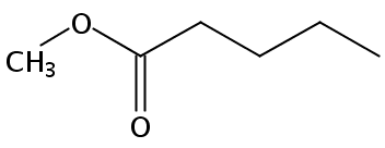 Structural formula of Methyl Pentanoate