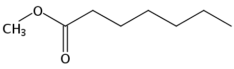 Structural formula of Methyl Heptanoate