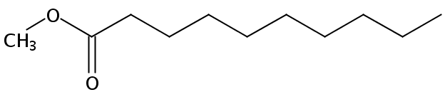 Structural formula of Methyl Decanoate