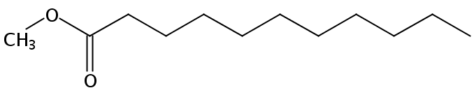 Structural formula of Methyl Undecanoate