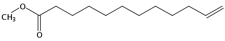 Structural formula of Methyl 11-Dodecenoate