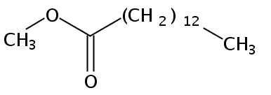Structural formula of Methyl Tetradecanoate