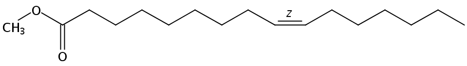 Structural formula of Methyl 9(Z)-Hexadecenoate