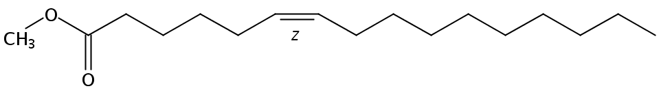 Structural formula of Methyl 6(Z)-Hexadecenoate