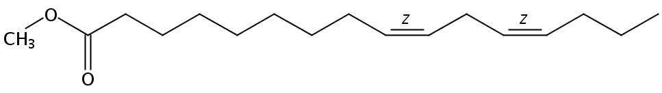 Structural formula of Methyl 9(Z),12(Z)-Hexadecadienoate