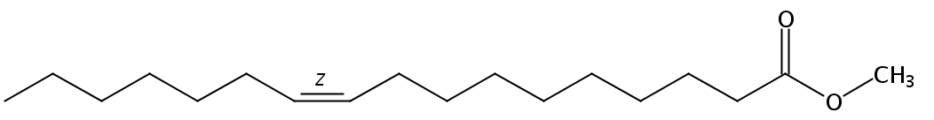 Structural formula of Methyl 10(Z)-Heptadecenoate