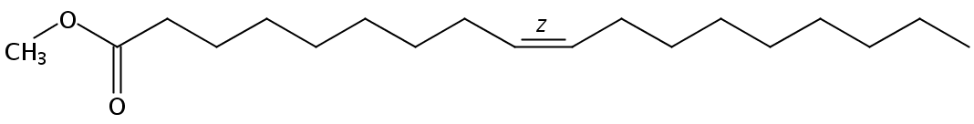 Structural formula of Methyl 9(Z)-Octadecenoate