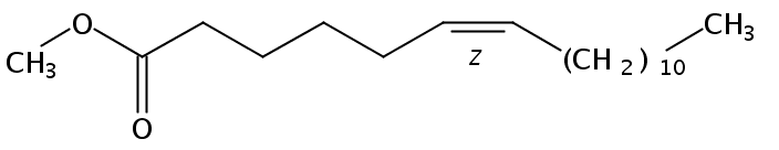 Structural formula of Methyl 6(Z)-Octadecenoate