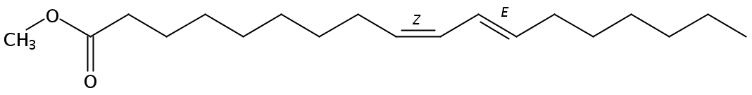Structural formula of Methyl 9(Z),11(E)-Octadecadienoate