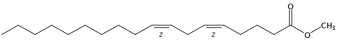Structural formula of Methyl 5(Z),8(Z)-Octadecadienoate