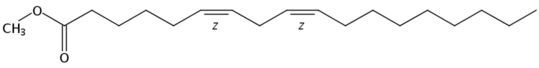 Structural formula of Methyl 6(Z),9(Z)-Octadecadienoate