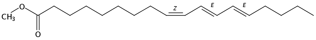 Structural formula of Methyl 9(Z),11(E),13(E)-Octadecatrienoate