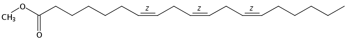 Structural formula of Methyl 7(Z),10(Z),13(Z)-Nonadecatrienoate