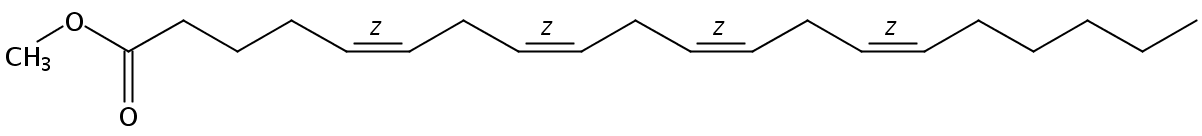 Structural formula of Methyl 5(Z),8(Z),11(Z),14(Z)-Eicosatetraenoate