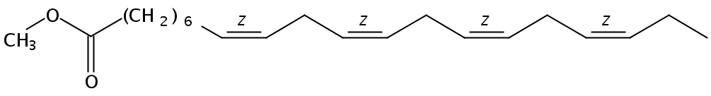 Structural formula of Methyl 8(Z),11(Z),14(Z),17(Z)-Eicosatetraenoate