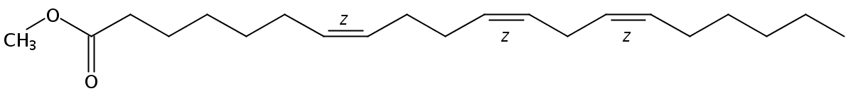 Structural formula of Methyl 7(Z),11(Z),14(Z)-Eicosatrienoate
