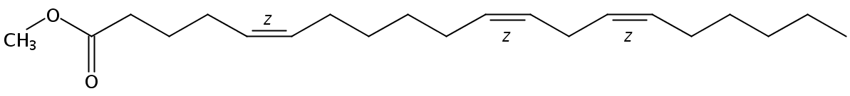 Structural formula of Methyl 5(Z),11(Z),14(Z)-Eicosatrienoate