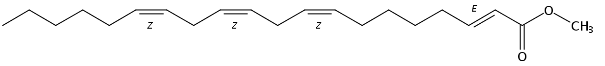 Structural formula of Methyl 2(E),8(Z),11(Z),14(Z)-Eicosatetraenoate