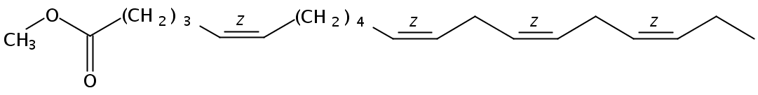 Structural formula of Methyl 5(Z),11(Z),14(Z),17(Z)-Eicosatetraenoate