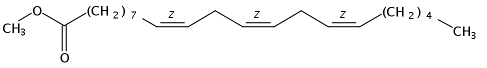 Structural formula of Methyl 9(Z),12(Z),15(Z)-Heneicosatrienoate