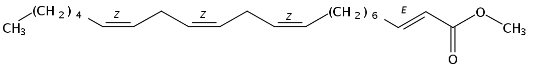 Structural formula of Methyl 2(E),10(Z),13(Z),16(Z)-Docosatetraenoate