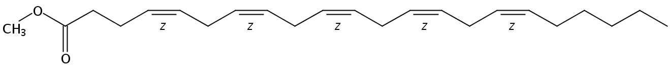 Structural formula of Methyl 4(Z),7(Z),10(Z),13(Z),16(Z)-Docosapentaenoate