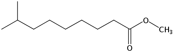 Structural formula of Methyl  8-Methylnonanoate
