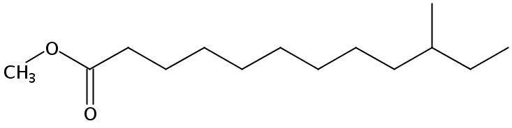 Structural formula of Methyl 10-Methyldodecanoate