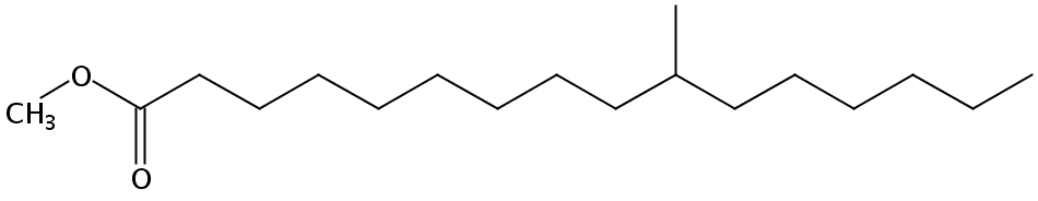 Structural formula of Methyl 10-Methylhexadecanoate