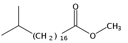 Structural formula of Methyl 18-Methylnonadecanoate