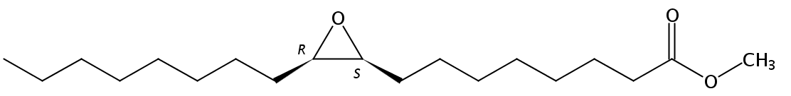 Structural formula of Methyl (±)-cis-9,10-Epoxyoctadecanoate