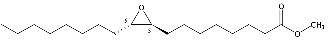 Structural formula of Methyl (±)-trans-9,10-Epoxyoctadecanoate
