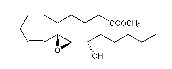 Structural formula of Methyl 11(R),12(R)-Epoxy-13(S)-hydroxy-9(Z)-octadecen