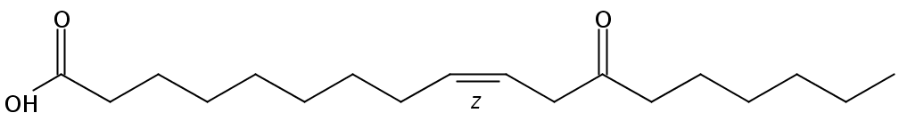 Structural formula of Methyl 12-Oxo-9(Z)-octadecenoate