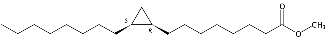 Structural formula of Methyl cis-9,10-Methyleneoctadecanoate