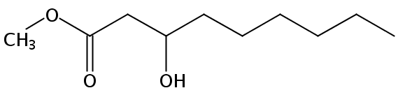 Structural formula of Methyl 3-Hydroxynonanoate