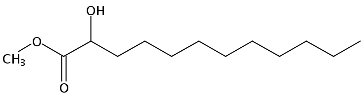 Structural formula of Methyl 2-Hydroxydodecanoate