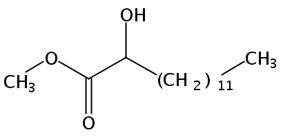 Structural formula of Methyl 2-Hydroxytetradecanoate
