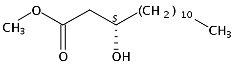Structural formula of Methyl-(S)-3-Hydroxytetradecanoate
