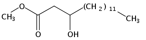 Structural formula of Methyl 3-Hydroxypentadecanoate