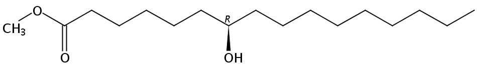 Structural formula of Methyl 7(R)-Hydroxyhexadecanoate