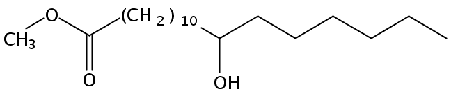 Structural formula of Methyl 12-Hydroxyoctadecanoate