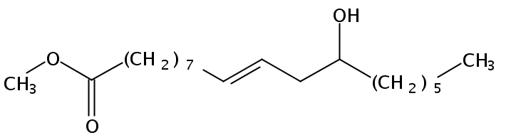 Structural formula of Methyl 12-Hydroxy-9(E)-octadecenoate